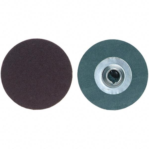 Merit Abrasives - 2" Disc Diam, 36 Grit, Aluminum Oxide Quick Change Disc - Type S Attaching System, Coated, Very Coarse Grade, 30,000 RPM, R228 Series - Americas Industrial Supply