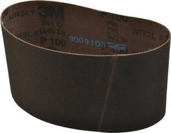 3M - 3-1/2" Wide x 15-1/2" OAL, 100 Grit, Aluminum Oxide Abrasive Belt - Americas Industrial Supply