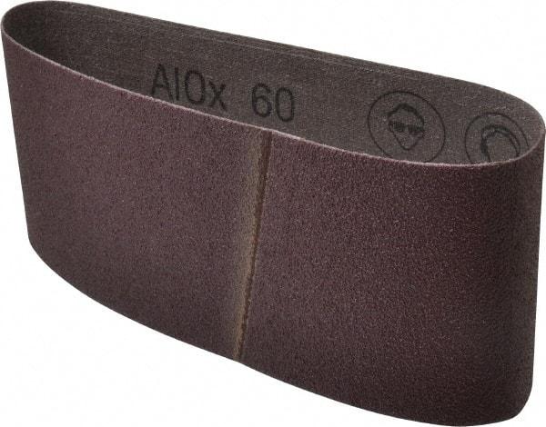 3M - 3-1/2" Wide x 15-1/2" OAL, 60 Grit, Aluminum Oxide Abrasive Belt - Aluminum Oxide, Medium, Coated, X Weighted Cloth Backing, Series 241D - Americas Industrial Supply