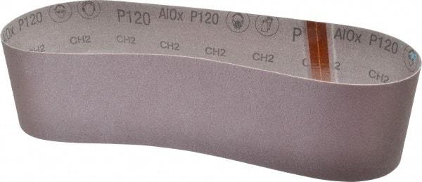 3M - 4" Wide x 36" OAL, 120 Grit, Aluminum Oxide Abrasive Belt - Aluminum Oxide, Fine, Coated, X Weighted Cloth Backing, Series 341D - Americas Industrial Supply