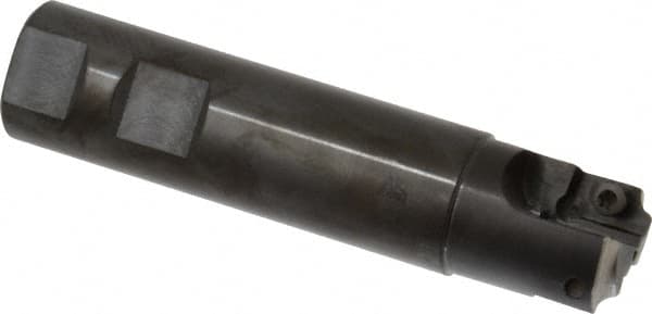 Cutting Tool Technologies - 0.12 to 0.12 Inch Cutting Radius, 1 Inch Cutter Diameter, 2 Style CV 12 Inserts, 1 Inch Shank Diameter, Indexable Concave Radius Cutter - 4.5 Inch Overall Length, Through Coolant - Americas Industrial Supply