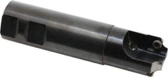 Cutting Tool Technologies - 0.25 to 0.25 Inch Cutting Radius, 1-1/4 Inch Cutter Diameter, 2 Style CV 15 Inserts, 1-1/4 Inch Shank Diameter, Indexable Concave Radius Cutter - 5 Inch Overall Length, Through Coolant - Americas Industrial Supply