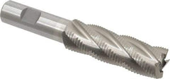 Interstate - 1" Diam, Fine Pitch, 3" LOC, 5 Flute Cobalt Roughing Square End Mill - Uncoated, 5-1/4" OAL, 3/4" Shank Diam, Single End - Americas Industrial Supply