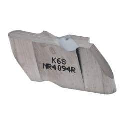 Kennametal - 4094NR Grade K68, 4.78mm Cutting Width Carbide Grooving Insert - 6.35mm Max Depth of Cut, Right Hand, 2.39mm Corner Radius, Uncoated - Americas Industrial Supply