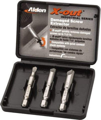 Alden - 3 Piece Quick-Connect Screw Extractor/Drill Set - Screw Range #6 to #14 - Americas Industrial Supply