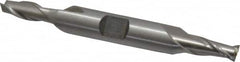 Interstate - 1/4", 1/2" LOC, 3/8" Shank Diam, 3-1/8" OAL, 2 Flute, Cobalt Square End Mill - Double End, Uncoated, Spiral Flute, Centercutting, Right Hand Cut, Right Hand Flute - Americas Industrial Supply