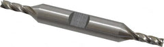Interstate - 5/32", 7/16" LOC, 3/8" Shank Diam, 3-1/8" OAL, 4 Flute, Cobalt Square End Mill - Double End, Uncoated, Spiral Flute, Centercutting, Right Hand Cut, Right Hand Flute - Americas Industrial Supply