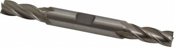 Interstate - 5/16", 3/4" LOC, 3/8" Shank Diam, 3-1/2" OAL, 4 Flute, Cobalt Square End Mill - Double End, Uncoated, Spiral Flute, Centercutting, Right Hand Cut, Right Hand Flute - Americas Industrial Supply