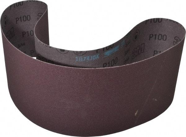 3M - 6" Wide x 48" OAL, 100 Grit, Aluminum Oxide Abrasive Belt - Aluminum Oxide, Fine, Coated, X Weighted Cloth Backing, Series 241D - Americas Industrial Supply