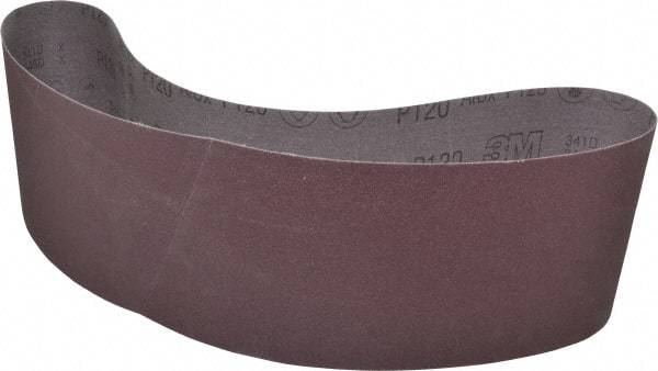 3M - 6" Wide x 48" OAL, 120 Grit, Aluminum Oxide Abrasive Belt - Aluminum Oxide, Fine, Coated, X Weighted Cloth Backing, Series 241D - Americas Industrial Supply