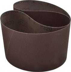 3M - 6" Wide x 48" OAL, 320 Grit, Aluminum Oxide Abrasive Belt - Aluminum Oxide, Extra Fine, Coated, X Weighted Cloth Backing, Series 341D - Americas Industrial Supply