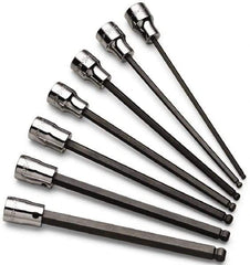 SK - 7 Piece 3/8" Drive Inch/Metric Ball Hex Bit Socket Set - 1/8 to 3/8" Hex - Americas Industrial Supply