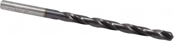 Chicago-Latrobe - #10 135° High Speed Steel Jobber Drill - TiAlN Finish, Right Hand Cut, Spiral Flute, Straight Shank, 3-5/8" OAL, Split Point - Americas Industrial Supply