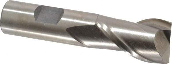 Interstate - 15/16", 1-1/2" LOC, 3/4" Shank Diam, 3-5/8" OAL, 2 Flute, Cobalt Square End Mill - Single End, Uncoated, Spiral Flute, Centercutting, Right Hand Cut, Right Hand Flute - Americas Industrial Supply