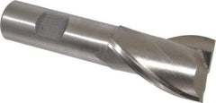 Interstate - 1-1/8", 1-5/8" LOC, 3/4" Shank Diam, 3-7/8" OAL, 2 Flute, Cobalt Square End Mill - Single End, Uncoated, Spiral Flute, Centercutting, Right Hand Cut, Right Hand Flute - Americas Industrial Supply