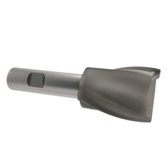Interstate - 1-5/16", 1-5/8" LOC, 3/4" Shank Diam, 3-7/8" OAL, 2 Flute, Cobalt Square End Mill - Single End, Uncoated, Spiral Flute, Centercutting, Right Hand Cut, Right Hand Flute - Americas Industrial Supply