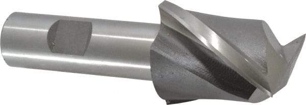 Interstate - 1-7/16", 1-5/8" LOC, 3/4" Shank Diam, 3-7/8" OAL, 2 Flute, Cobalt Square End Mill - Single End, Uncoated, Spiral Flute, Centercutting, Right Hand Cut, Right Hand Flute - Americas Industrial Supply