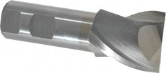 Interstate - 1-1/2", 1-5/8" LOC, 1" Shank Diam, 4-1/8" OAL, 2 Flute, Cobalt Square End Mill - Single End, Uncoated, Spiral Flute, Centercutting, Right Hand Cut, Right Hand Flute - Americas Industrial Supply