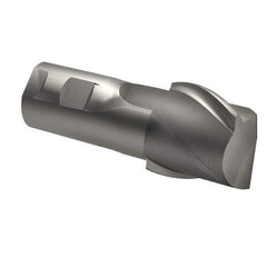 Interstate - 1-3/4", 1-5/8" LOC, 1-1/4" Shank Diam, 4-1/8" OAL, 2 Flute, Cobalt Square End Mill - Single End, Uncoated, Spiral Flute, Centercutting, Right Hand Cut, Right Hand Flute - Americas Industrial Supply