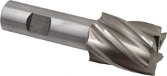 Interstate - 1-3/16", 1-1/2" LOC, 3/4" Shank Diam, 3-7/8" OAL, 6 Flute, Cobalt Square End Mill - Single End, Uncoated, Spiral Flute, 30° Helix, Centercutting, Right Hand Cut, Right Hand Flute - Americas Industrial Supply