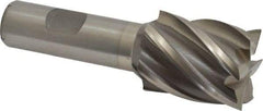 Interstate - 1-1/4", 1-1/2" LOC, 3/4" Shank Diam, 3-7/8" OAL, 6 Flute, Cobalt Square End Mill - Single End, Uncoated, Spiral Flute, 30° Helix, Centercutting, Right Hand Cut, Right Hand Flute - Americas Industrial Supply