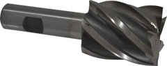 Interstate - 1-5/8", 2" LOC, 3/4" Shank Diam, 4-1/2" OAL, 6 Flute, Cobalt Square End Mill - Single End, Uncoated, Spiral Flute, 30° Helix, Centercutting, Right Hand Cut, Right Hand Flute - Americas Industrial Supply