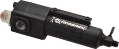 Norgren - 1/4" NPT, 250 Max psi Compact Micro Fog Lubricator - Metal w/Sight Glass Bowl with Sight Glass, Zinc Body, 36 CFM, 175°F Max Temp, 1.98" Wide x 7.46" High - Americas Industrial Supply