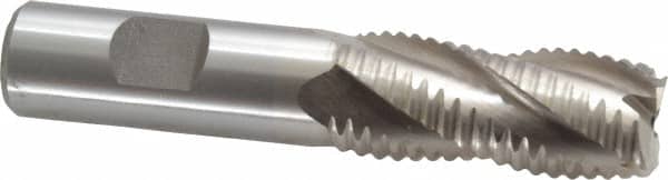Interstate - 13/16" Diam, Coarse Pitch, 1-7/8" LOC, 4 Flute Cobalt Roughing Square End Mill - Uncoated, 4-1/8" OAL, 3/4" Shank Diam, Single End - Americas Industrial Supply
