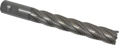 Interstate - 1" Diam, Coarse Pitch, 6" LOC, 5 Flute Cobalt Roughing Square End Mill - Uncoated, 8-1/2" OAL, 1" Shank Diam, Single End - Americas Industrial Supply