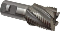 Interstate - 1-3/4" Diam, Coarse Pitch, 2" LOC, 6 Flute Cobalt Roughing Square End Mill - Uncoated, 4-1/2" OAL, 1-1/4" Shank Diam, Single End - Americas Industrial Supply