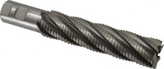 Interstate - 1-1/2" Diam, Coarse Pitch, 6-1/8" LOC, 6 Flute Cobalt Roughing Square End Mill - Uncoated, 8-5/8" OAL, 1-1/4" Shank Diam, Single End - Americas Industrial Supply