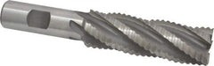 Interstate - 1" Diam, Coarse Pitch, 3" LOC, 5 Flute Cobalt Roughing Square End Mill - Uncoated, 5-1/4" OAL, 3/4" Shank Diam, Single End - Americas Industrial Supply