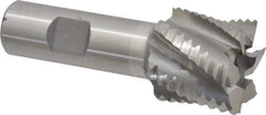 Interstate - 1-1/4" Diam, Coarse Pitch, 1-1/8" LOC, 6 Flute Cobalt Roughing Square End Mill - Uncoated, 3-3/8" OAL, 3/4" Shank Diam, Single End - Americas Industrial Supply