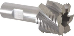 Interstate - 1-1/2" Diam, Coarse Pitch, 1-1/8" LOC, 6 Flute Cobalt Roughing Square End Mill - Uncoated, 3-3/8" OAL, 3/4" Shank Diam, Single End - Americas Industrial Supply