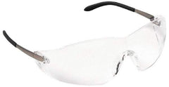 MCR Safety - Clear Lenses, Frameless Safety Glasses - Anti-Fog, Scratch Resistant, Metal Frame, Size Universal, Wrap Around - Americas Industrial Supply