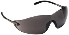 MCR Safety - Gray Lenses, Frameless Safety Glasses - Anti-Fog, Scratch Resistant, Metal Frame, Size Universal, Wrap Around - Americas Industrial Supply