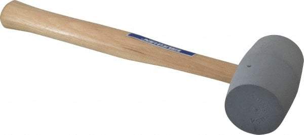 Vaughan Bushnell - 1-1/4 Lb Head Rubber Mallet - 10-5/8" OAL, Wood Handle - Americas Industrial Supply