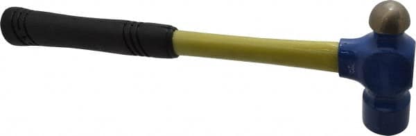 Vaughan Bushnell - 1-1/2 Lb Head Ball Pein Hammer - Fiberglass Handle, 15" OAL, Fiberglass with Cushion Grip - Americas Industrial Supply