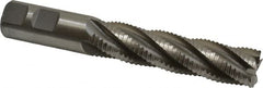 Interstate - 7/8" Diam, Coarse Pitch, 3-1/2" LOC, 5 Flute Cobalt Roughing Square End Mill - Uncoated, 5-3/4" OAL, 7/8" Shank Diam, Single End, Centercutting - Americas Industrial Supply
