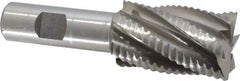 Interstate - 1-1/4" Diam, Coarse Pitch, 2" LOC, 6 Flute Cobalt Roughing Square End Mill - Uncoated, 4-1/4" OAL, 3/4" Shank Diam, Single End, Centercutting - Americas Industrial Supply