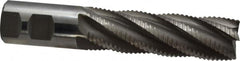 Interstate - 1-1/4" Diam, Coarse Pitch, 4" LOC, 6 Flute Cobalt Roughing Square End Mill - Uncoated, 6-1/2" OAL, 1-1/4" Shank Diam, Single End, Centercutting - Americas Industrial Supply