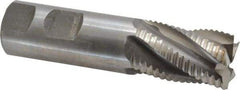 Interstate - 1" Diam, Coarse Pitch, 1-5/8" LOC, 5 Flute Cobalt Roughing Square End Mill - Uncoated, 4-1/8" OAL, 1" Shank Diam, Single End, Centercutting - Americas Industrial Supply