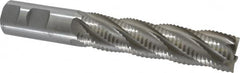 Interstate - 1" Diam, Coarse Pitch, 4" LOC, 5 Flute Cobalt Roughing Square End Mill - Uncoated, 6-1/2" OAL, 1" Shank Diam, Single End, Centercutting - Americas Industrial Supply