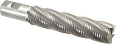 Interstate - 1-1/2" Diam, Coarse Pitch, 6" LOC, 6 Flute Cobalt Roughing Square End Mill - Uncoated, 8-1/2" OAL, 1-1/4" Shank Diam, Single End, Centercutting - Americas Industrial Supply