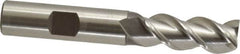Interstate - 1/2" Diam, 1-1/4" LOC, 3 Flute Cobalt Roughing & Finishing Square End Mill - Uncoated, 3-1/4" OAL, 1/2" Shank Diam, Straight Shank, 45° Helix, Centercutting - Americas Industrial Supply