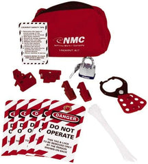 NMC - 20 Piece Electrical Lockout Kit - Keyed Differently, Comes in Pouch - Americas Industrial Supply