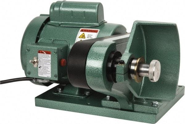 Burr King - 6" Wheel Diam x 1 & 2" Wheel Width, 3/4 hp Deburring/Polishing Grinder - 5/8" Arbor Hole Diam, 1 Phase, 120 Volts - Americas Industrial Supply