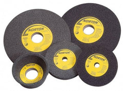 Norton - 7" Diam x 1-1/4" Hole x 1" Thick, I Hardness, 120 Grit Surface Grinding Wheel - Silicon Carbide, Type 1, Fine Grade, 3,600 Max RPM, Vitrified Bond, No Recess - Americas Industrial Supply