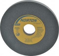 Norton - 6" Diam x 1-1/4" Hole x 1/2" Thick, I Hardness, 120 Grit Surface Grinding Wheel - Silicon Carbide, Type 1, Fine Grade, 4,140 Max RPM, Vitrified Bond, No Recess - Americas Industrial Supply