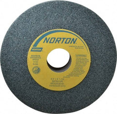 Norton - 6" Diam x 1-1/4" Hole x 1" Thick, I Hardness, 60 Grit Surface Grinding Wheel - Silicon Carbide, Type 1, Medium Grade, 4,140 Max RPM, Vitrified Bond, No Recess - Americas Industrial Supply